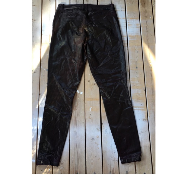 LEVEL 99 Jeans Skinny Pants Purple Jeans FAUX LEAT - Picture 2 of 7